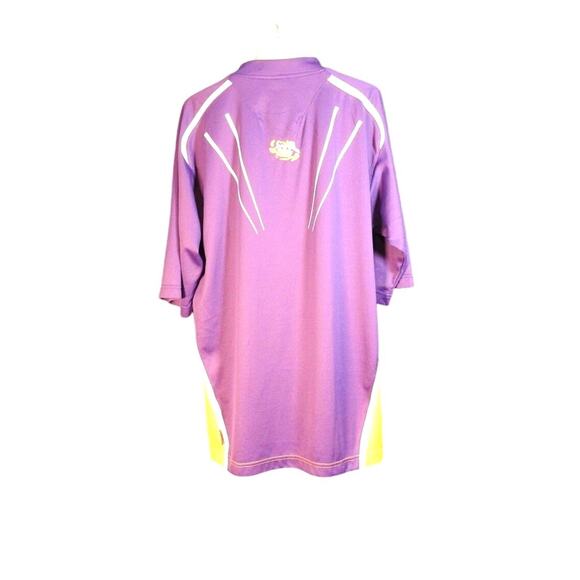 LSU Tigers Nike Team Fit Dry Mesh Pullover Shirt Purple & Gold Embroidery Size L - Picture 2 of 9